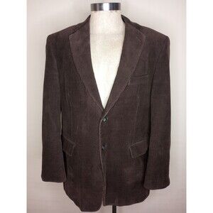 Cianni Cellini Blazer Jacket Mens Sz 46 Brown Corduroy Elbow Patches Classic